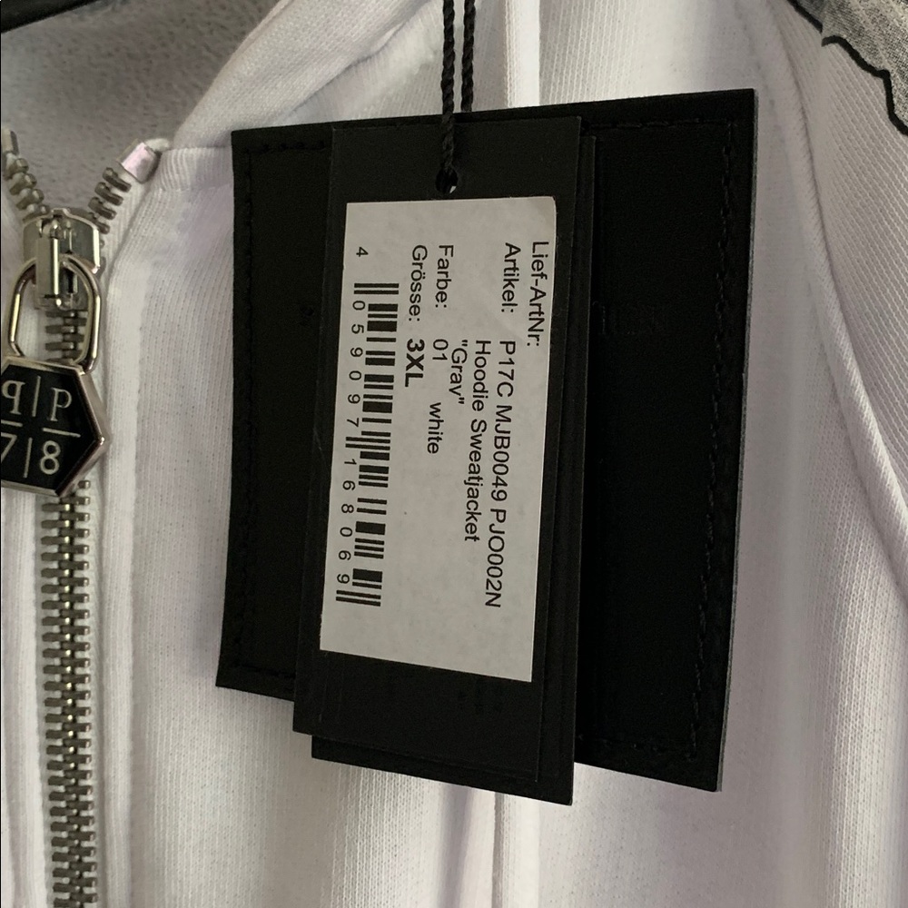 PHILIPP PLEIN White Hoodie with Skull Design - Size: 3XL - Picture 6 of 10